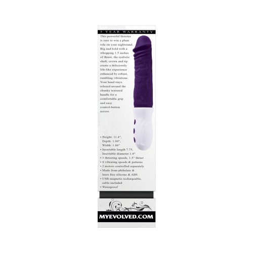 Evolved Plum Thrust Rechargeable Vibrator