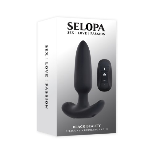 Plug Anal Vibrante Selopa Black Beauty para el Placer