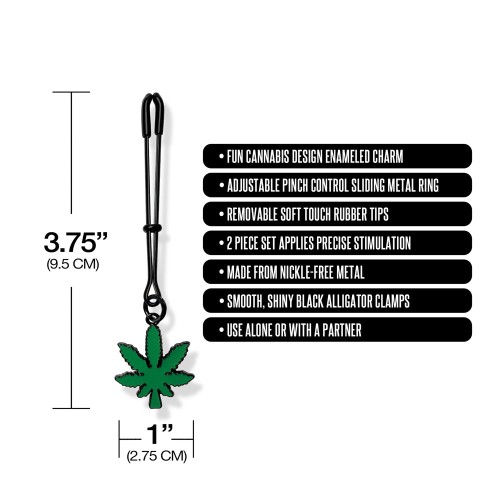 Stoner Vibes Adjustable Tweezer Nipple Clamps - Fun and Customizable