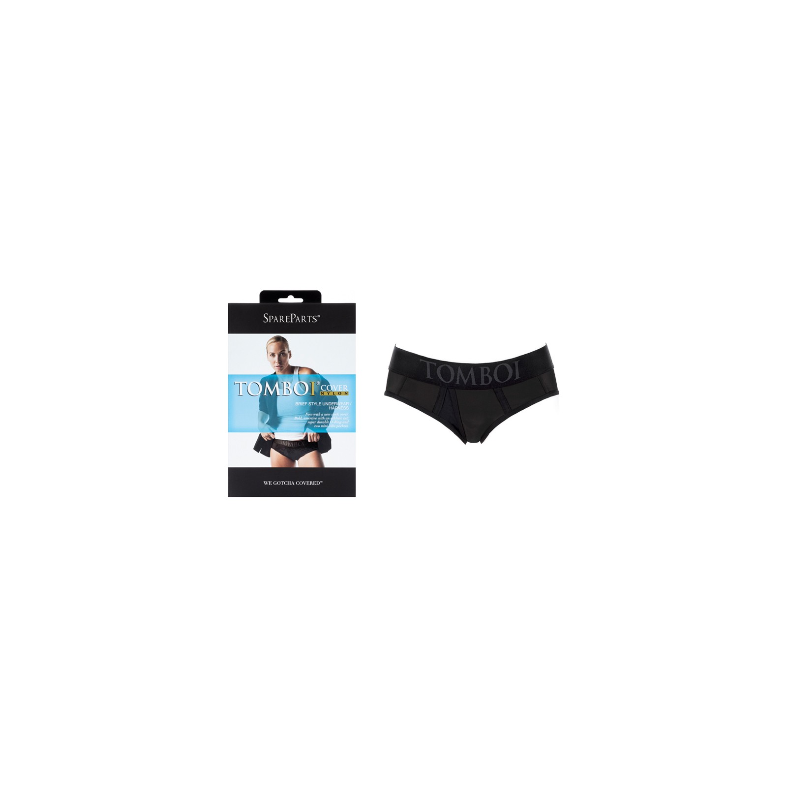 SpareParts Tomboi XL Harness Brief Underwear Black