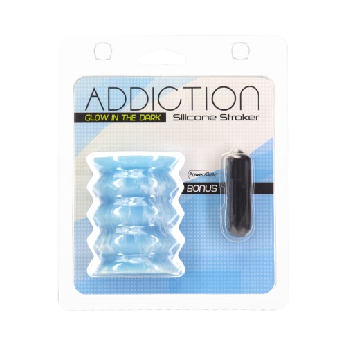 Addiction Glow-in-the-Dark Reversible Silicone Stroker - Exciting 2-in-1 Pleasure