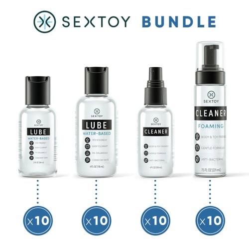 Paquete Bundle de Lubricante y Limpiador SexToy - Esenciales Íntimos