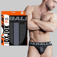 Jockstrap AIRMESH Oxballs Oxjok Swagger Negro Carbono