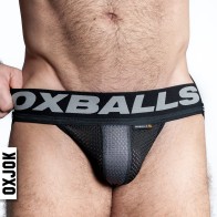 Jockstrap AIRMESH Oxballs Oxjok Swagger Negro Carbono