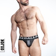 Jockstrap AIRMESH Oxballs Oxjok Swagger Negro Carbono