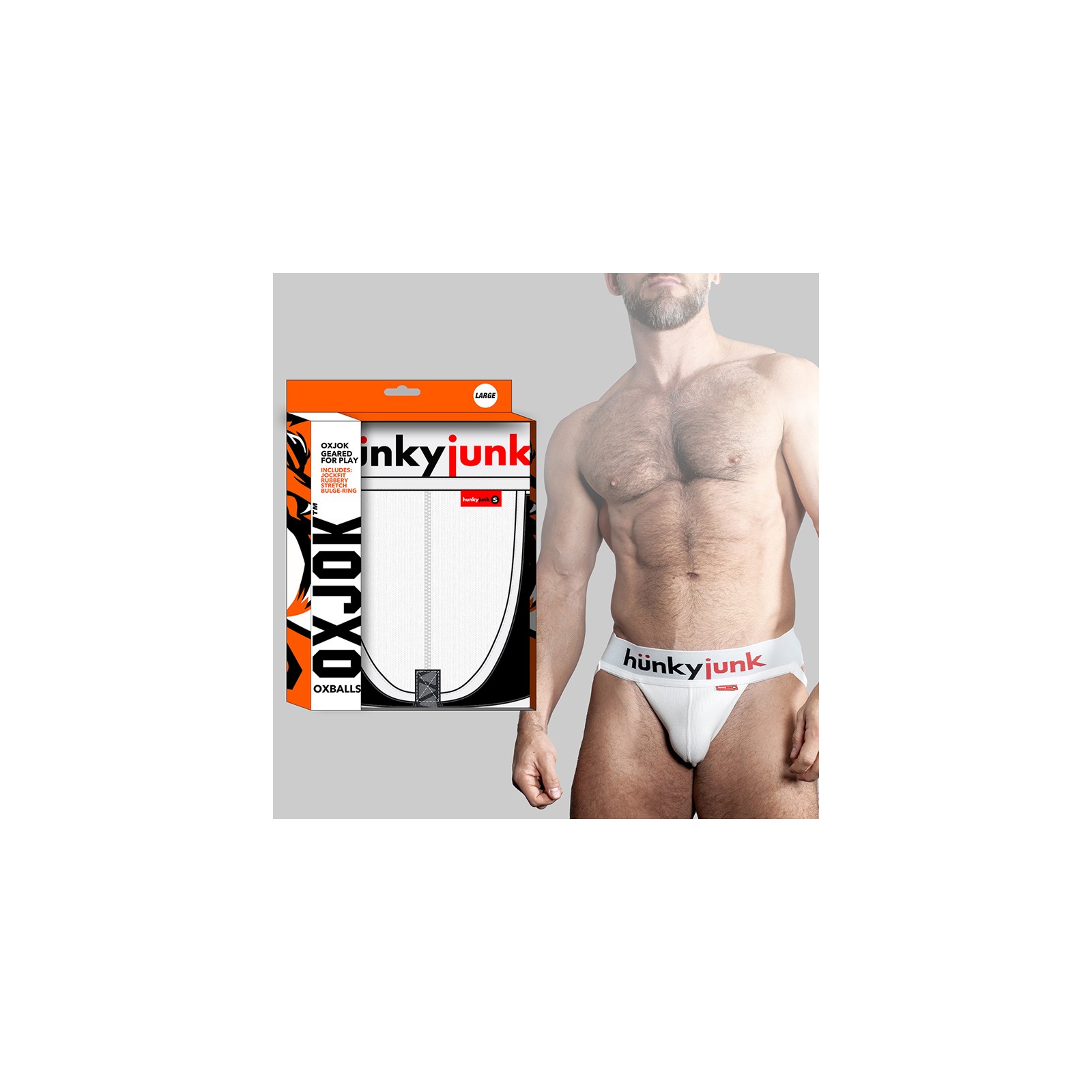 Oxballs Oxjok Hunker Comfy-Pouch Jock White