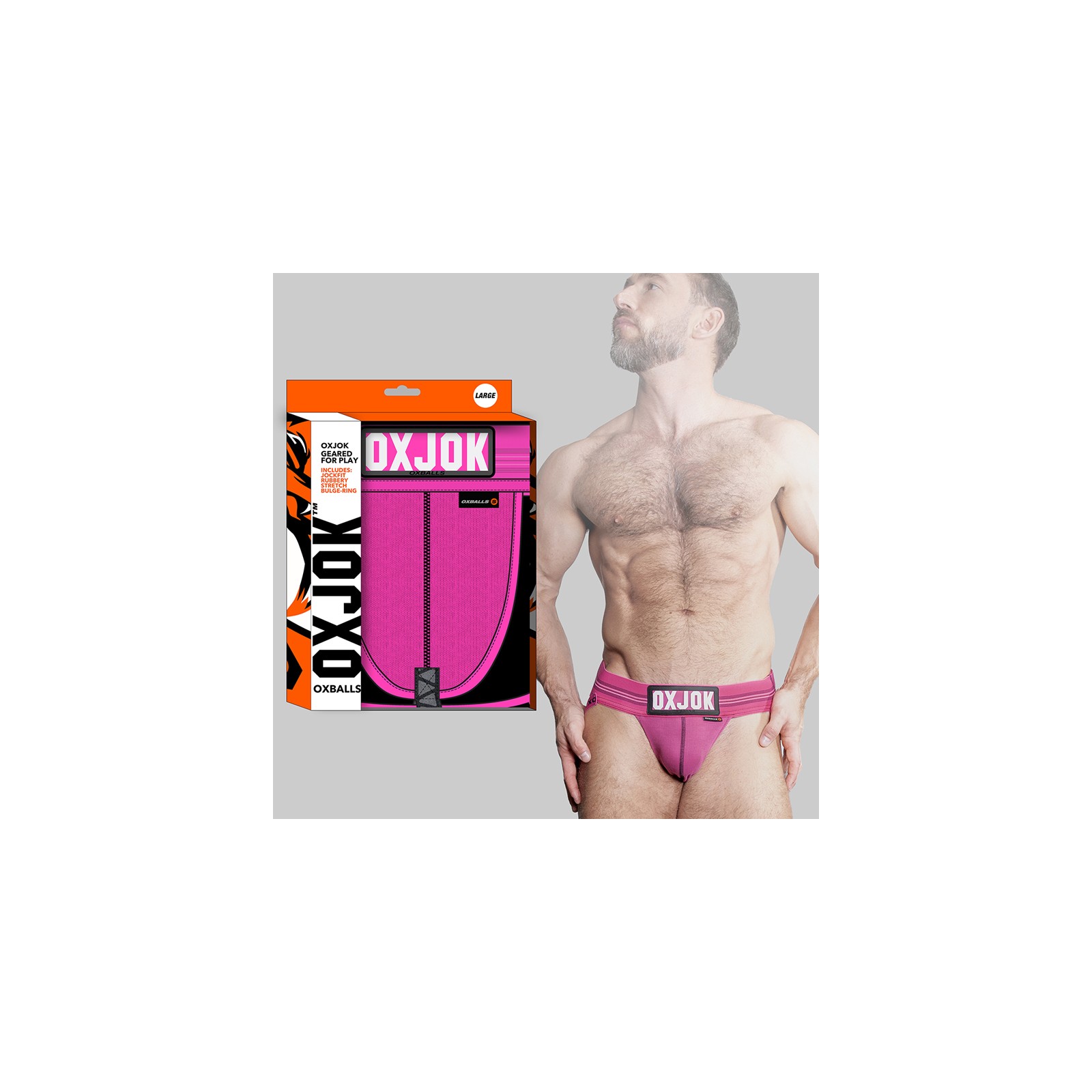 Oxballs Oxjok Slingjock Upthrust Slider-Strap Jock - Pink Sky