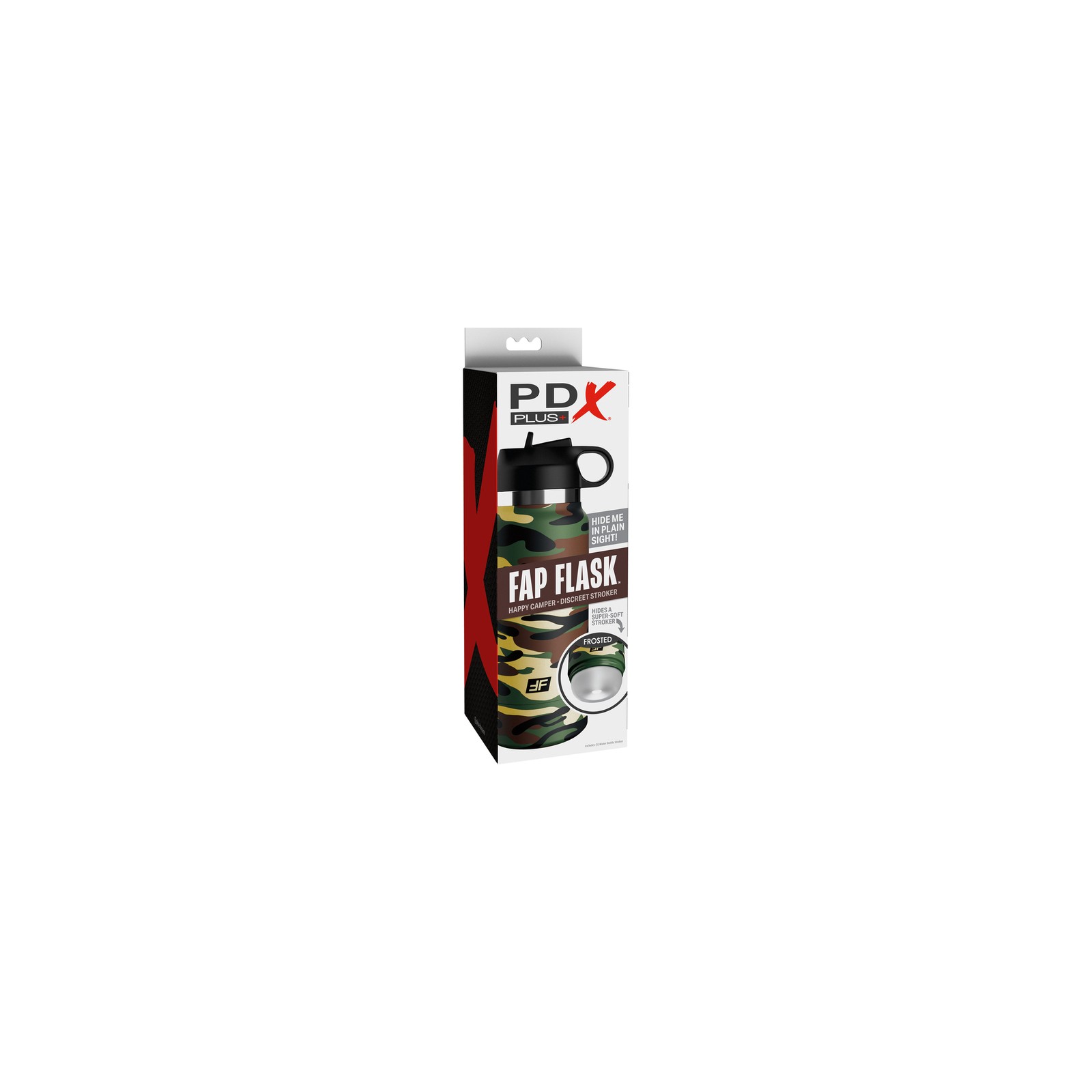 PDX Plus Fap Flask Happy Camper Masturbador Discreto Camo Frosted