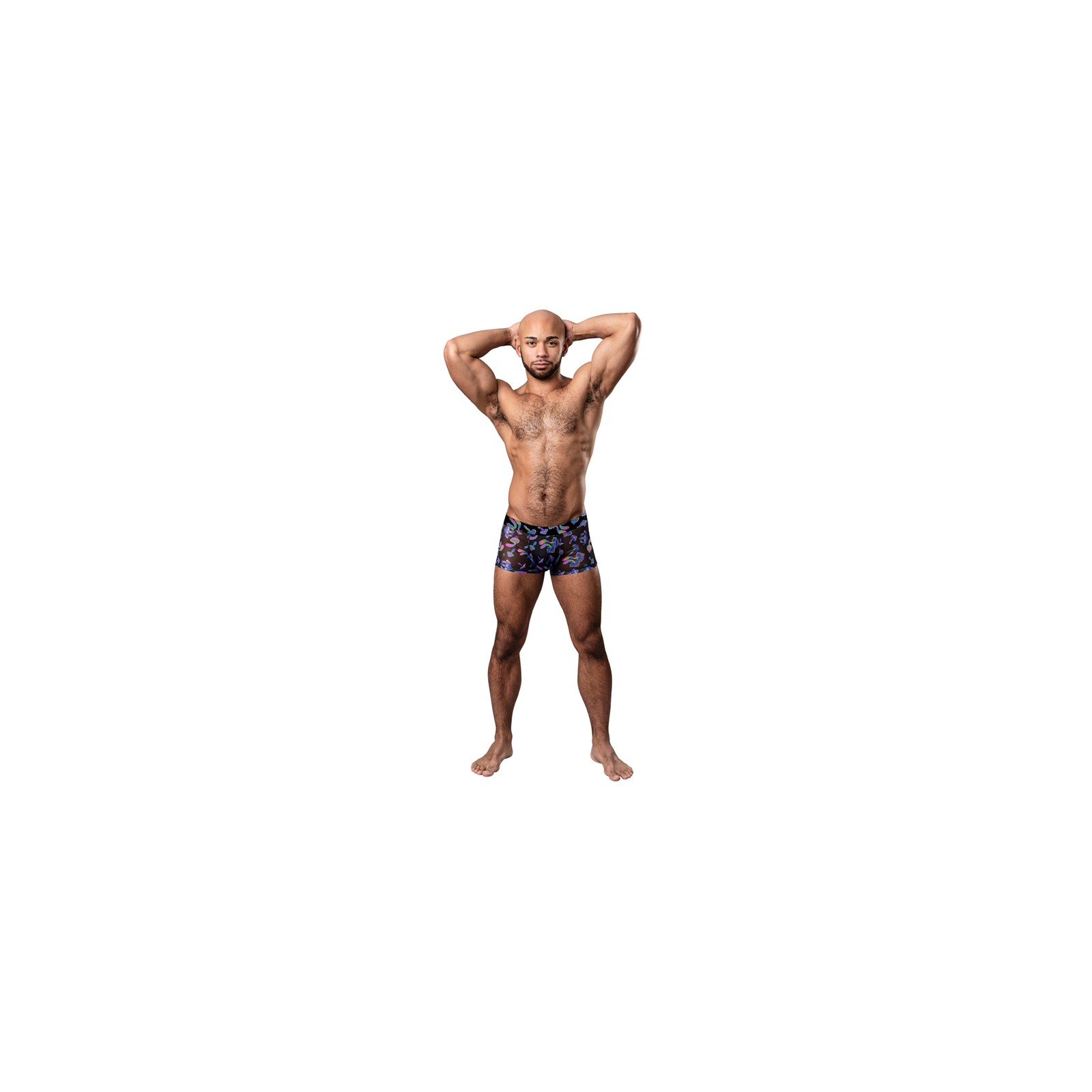 Male Power Hazy Dayz Pouch Short Mushrooms S - Fun and Comfort