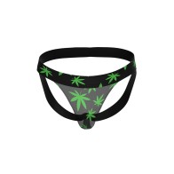 Male Power Hazy Dayz Jock Pot Leaf S/M