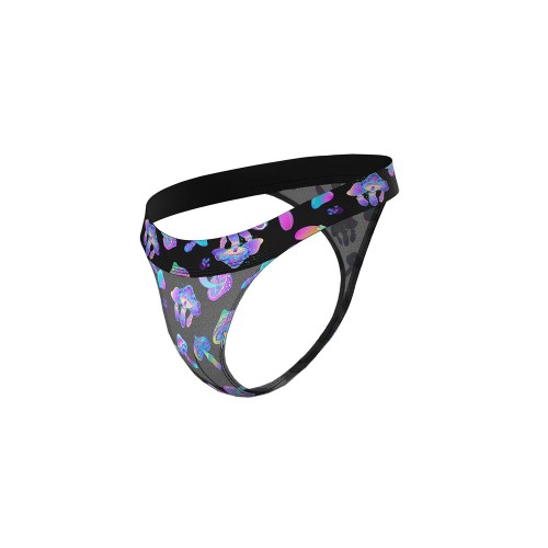 Micro Thong with Pot Leaf and Mushroom Prints for Men