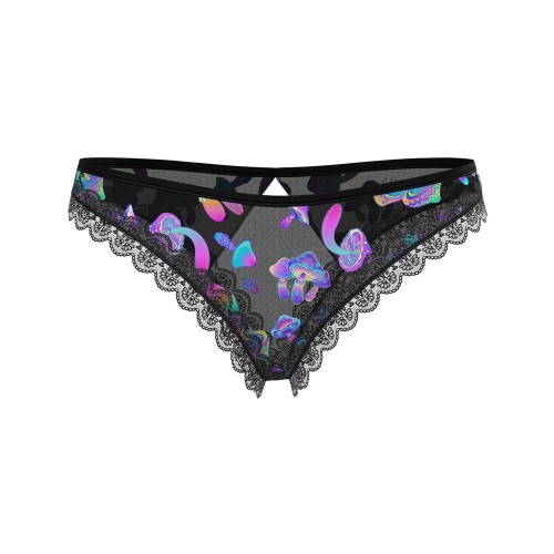 Hazy Dayz Crotchless Panty with Open Back Magic Silk