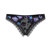 Hazy Dayz Crotchless Panty with Open Back Magic Silk