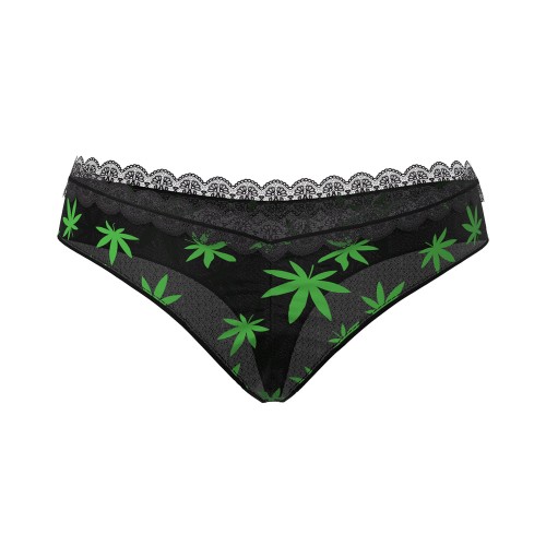 Magic Silk Hazy Dayz Boy Short - Pot Leaf Design