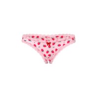 Shorts Crotchless Sweet Treats con Lubricante Fresa Tamaño Reina