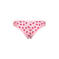 Shorts Crotchless Sweet Treats con Lubricante Fresa Tamaño Reina