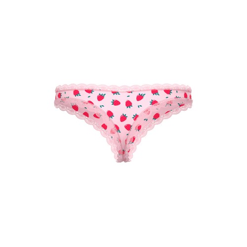 Tanga Crotchless Sweet Treats con Lubricante