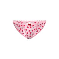 Panti Sin Fondo y Con Espalda Abierta Sweet Treats con Lubricante de Fresa S/M