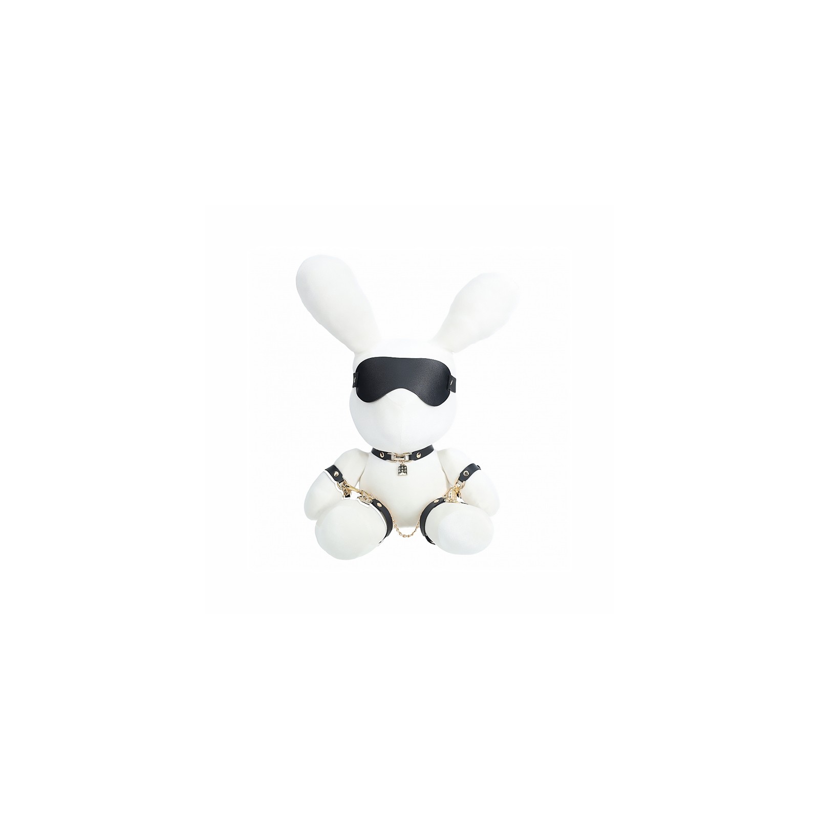 Shots Rabbit Bondage Velvet Stuffy Large White - Fun and Playful