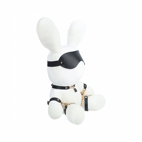 Shots Rabbit Bondage Velvet Stuffy Large White - Fun and Playful