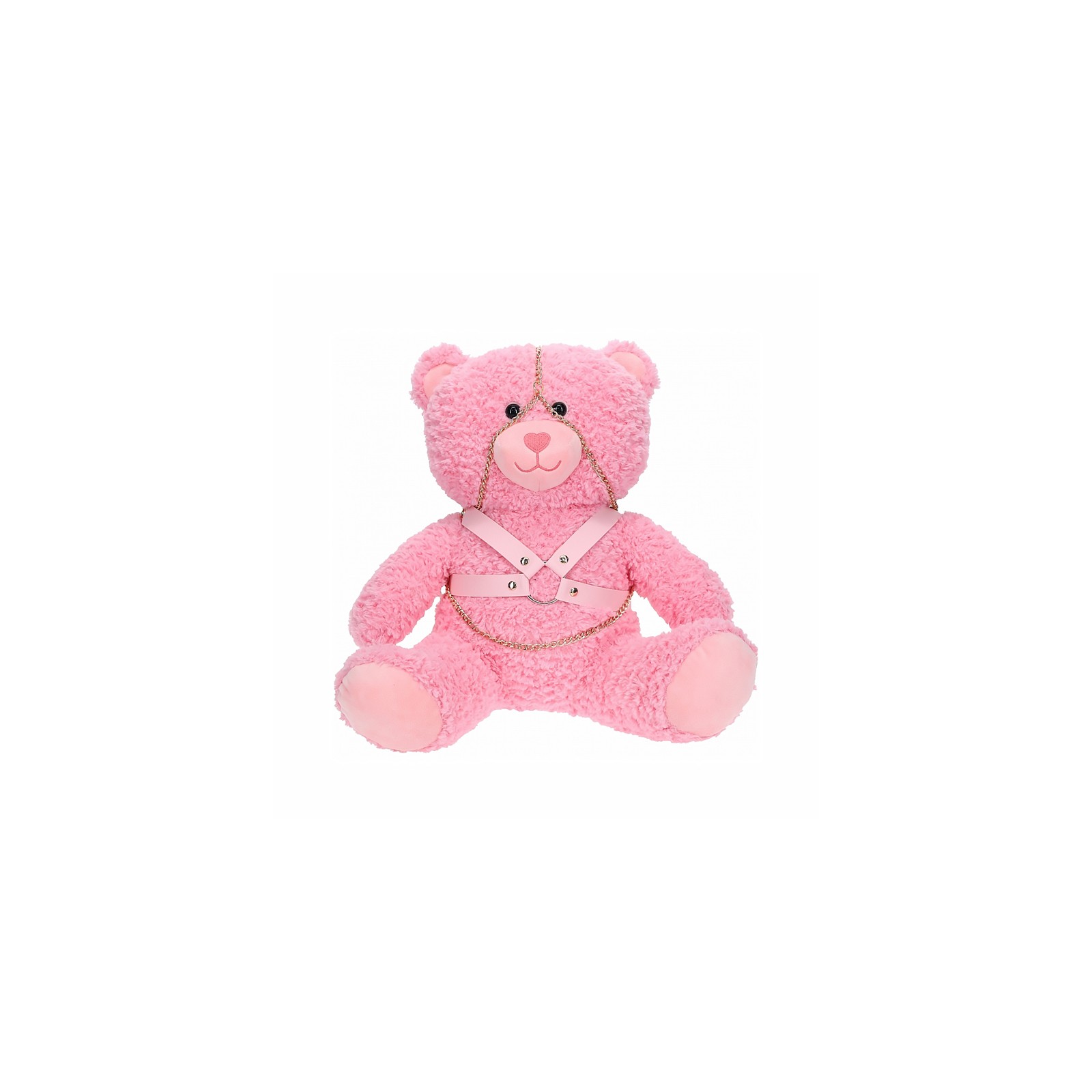 Shots Bear Bondage Fuzzy Stuffy Pink - Fun Bondage Play