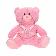 Shots Bear Bondage Fuzzy Stuffy Pink - Fun Bondage Play