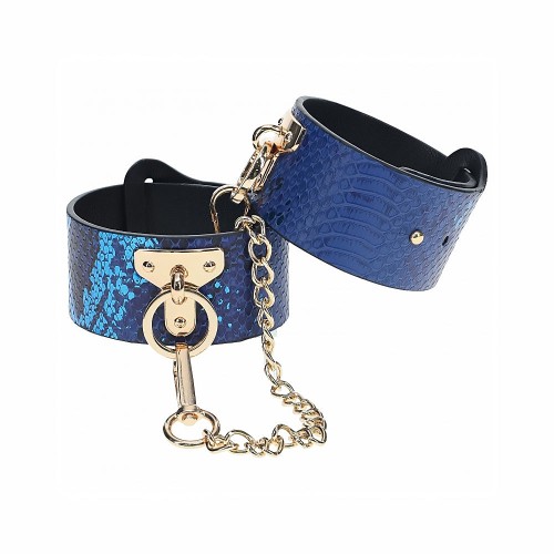 Adjustable Blue Leg Cuffs from Ouch! Florence Collection