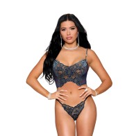 Dreamgirl Lace Bustier and G-String Twilight M