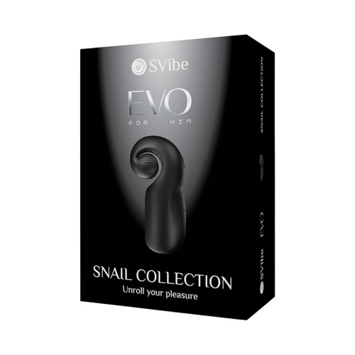 Masturbador Recargable Snail Vibe Evo Negro - Placer Definitivo