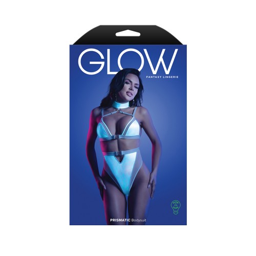 Glow Prismatic Cut-Out Harness Bodysuit M/L