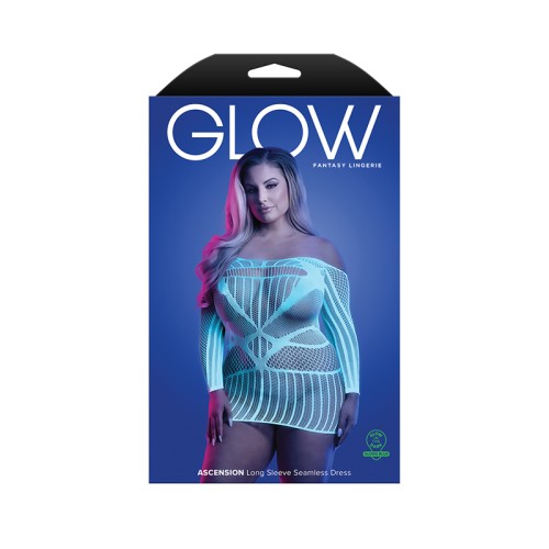 Glow-in-the-Dark Long Sleeve Dress for Nighttime Glamour