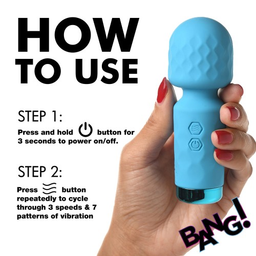 BANG! 10X Mini Silicone Wand Blue