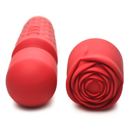 Bloomgasm Pleasure Rose 10X Silicone Wand with Rose Attachment for Intense Satisfaction