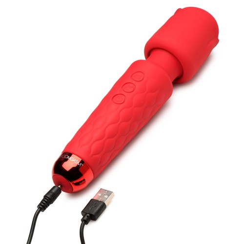 Bloomgasm Pleasure Rose 10X Silicone Wand with Rose Attachment for Intense Satisfaction