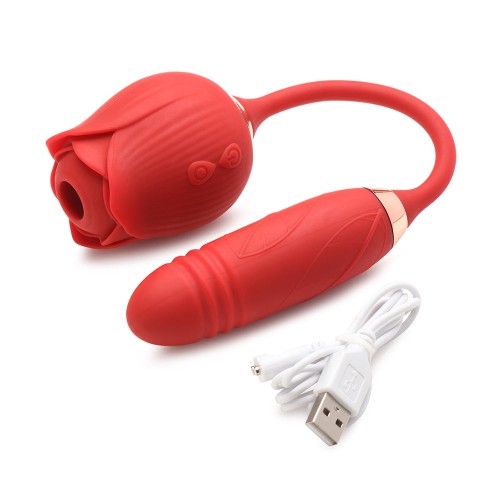 Bloomgasm Thruster & Suction Rose Vibrator for Intense Pleasure