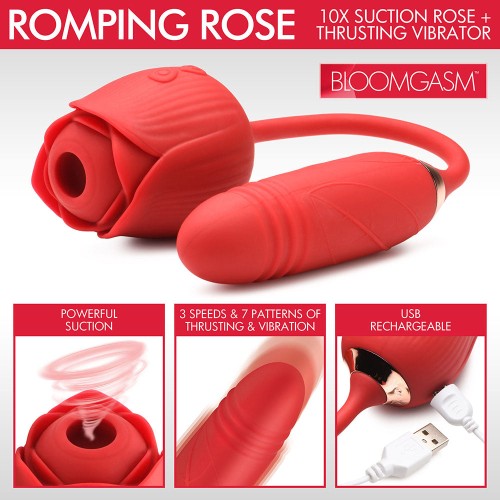 Bloomgasm Thruster & Suction Rose Vibrator for Intense Pleasure