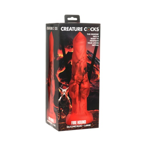 Creature Cocks Fire Hound Large Silicone Dildo