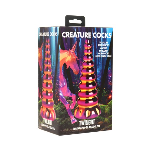 Creature Cocks Twilight Rainbow Glass Dildo - Mystical Pleasure