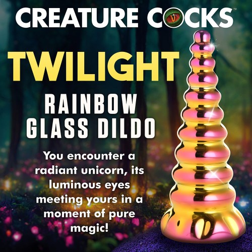 Dildo de Cristal Arcoíris Creature Cocks - Placer Místico