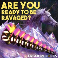 Creature Cocks Twilight Rainbow Glass Dildo - Mystical Pleasure