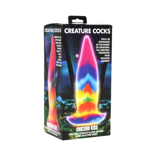 Dildo de Lengua de Unicornio Brillante en la Oscuridad de Creature Cocks - Placer Mágico