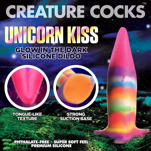 Creature Cocks Unicorn Tongue Glow-in-the-Dark Dildo - Magical Pleasure