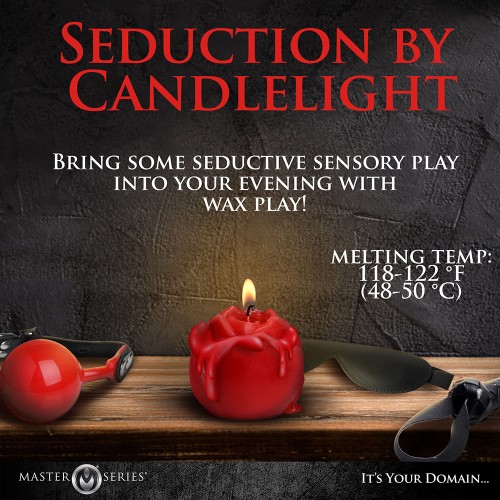 Candle Drip Rosa Flamante de Master Series para Juegos Sensuales con Cera