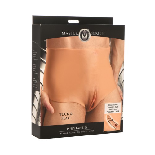 Panties de Silicona Master Series con Vagina + Asiento Grande