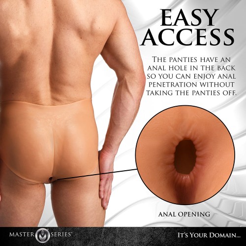 Tanga de Silicona Master Series con Acceso Anal - Mediana