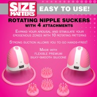 Size Matters 10X Rotating Silicone Nipple Suckers for Pleasure