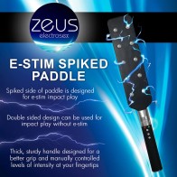 Zeus Electrosex E-Stim Spiked Paddle for Electric Play