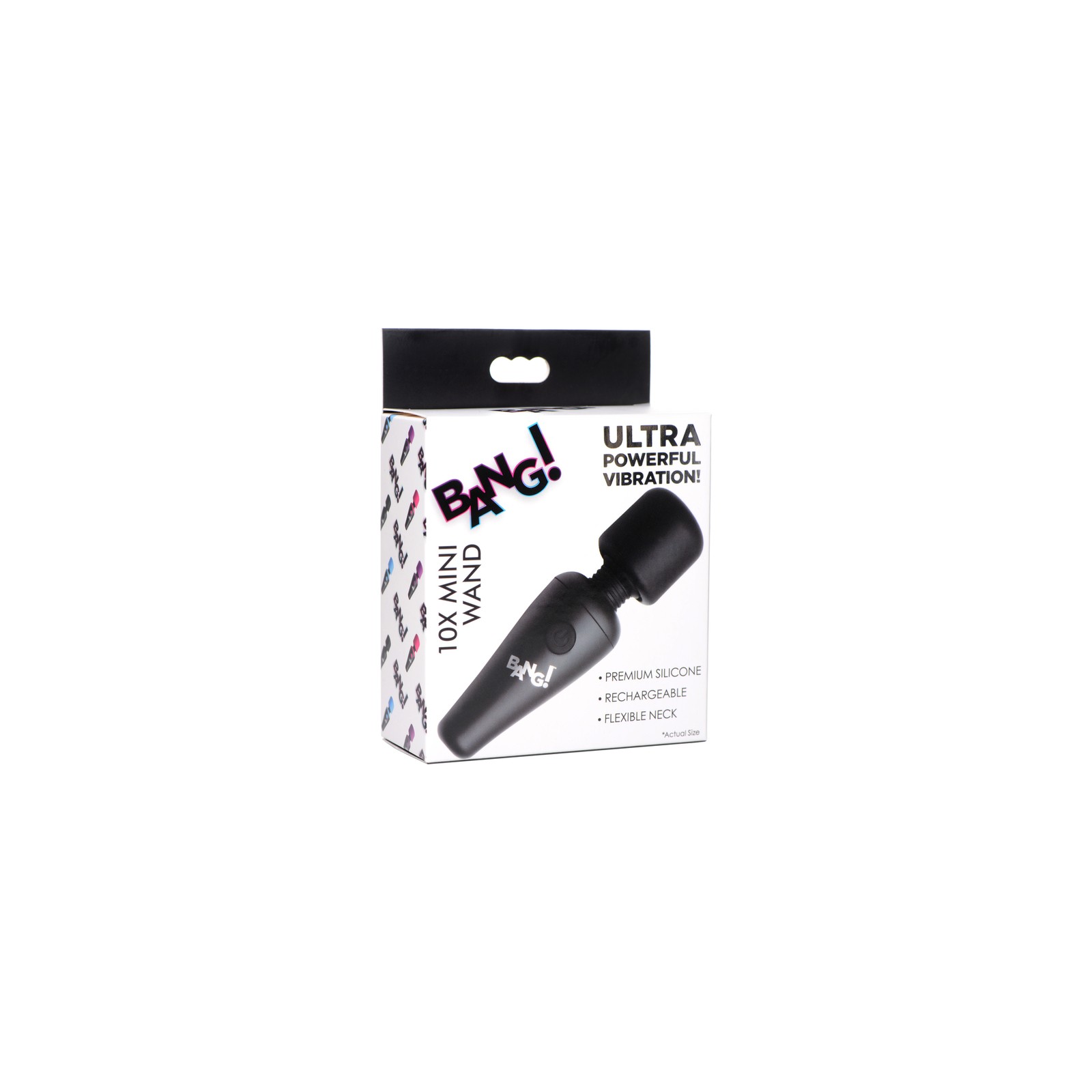 BANG! 10X Vibrating Mini Silicone Wand Black