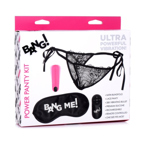 BANG! Power Panty Kit with Bullet and Blindfold Pink