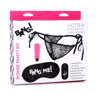 Kit de Panties BANG! con Vibrador y Careta Rosa